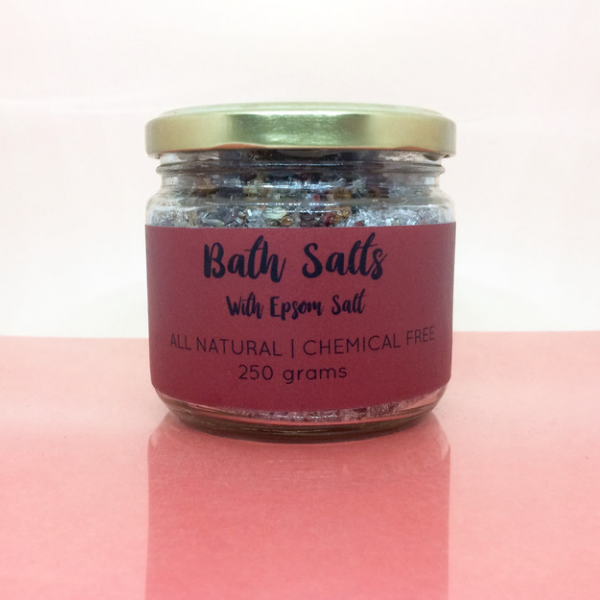 Natural Rose Lavender Bath Salts